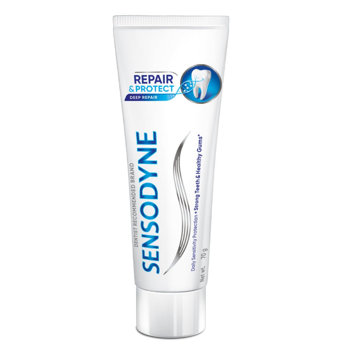Sensodyne Toothpaste Repair and Protect | Tooth Paste for Daily Sensitivity Protection, Long-lasting Relief | Pack of 1 - 70gm | Fresh Taste | Dentist Recommended