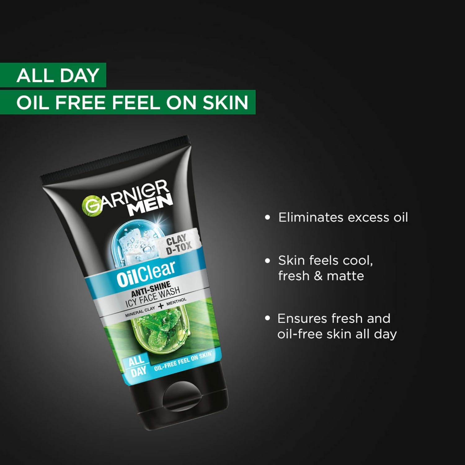 Garnier Men Oil Clear Clay D - Tox Facewash - 150 gm