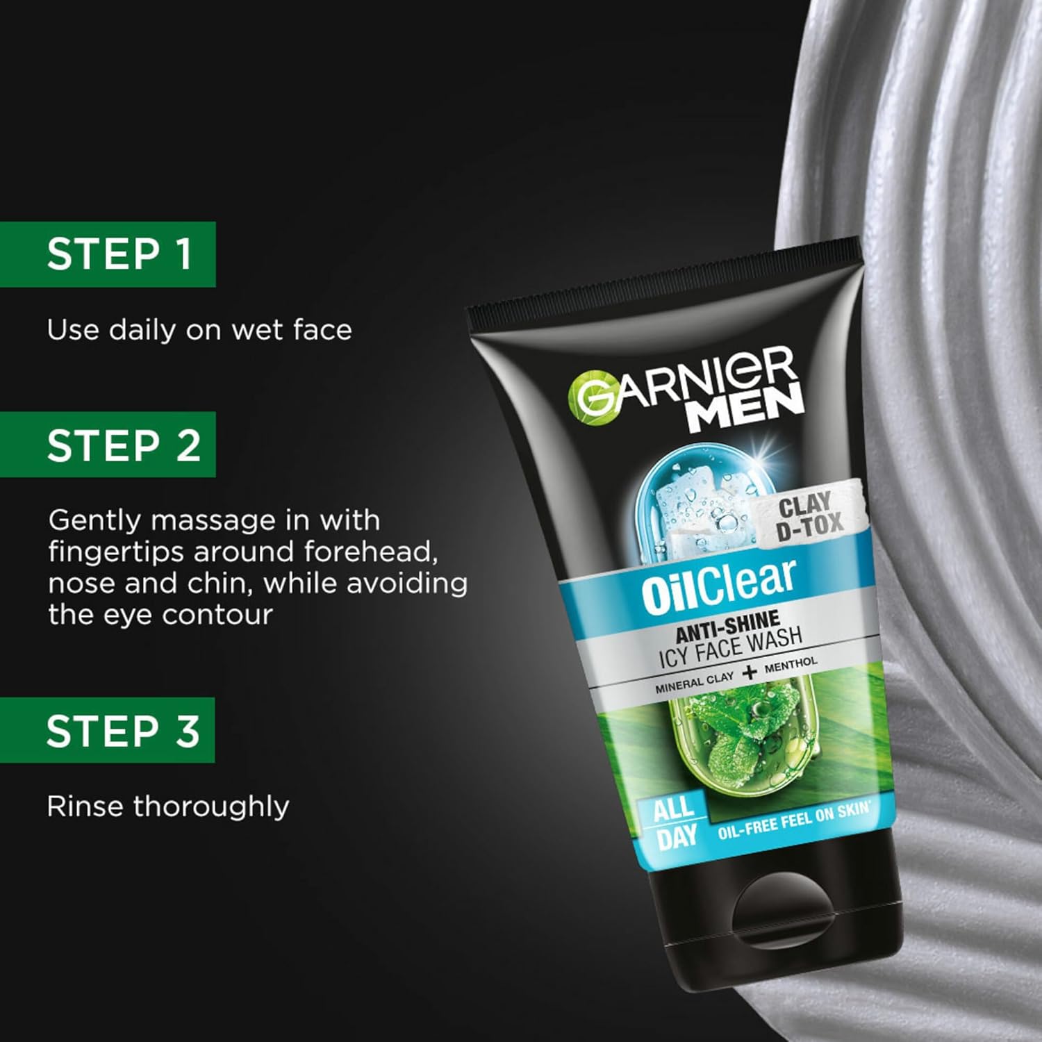 Garnier Men Oil Clear Clay D - Tox Facewash - 150 gm