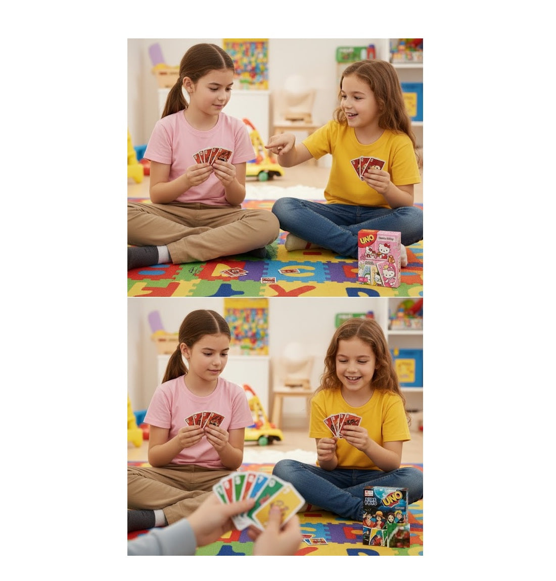 UNO Hello Kitty and UNO Anime Card Game Combo Play with Friends & Family