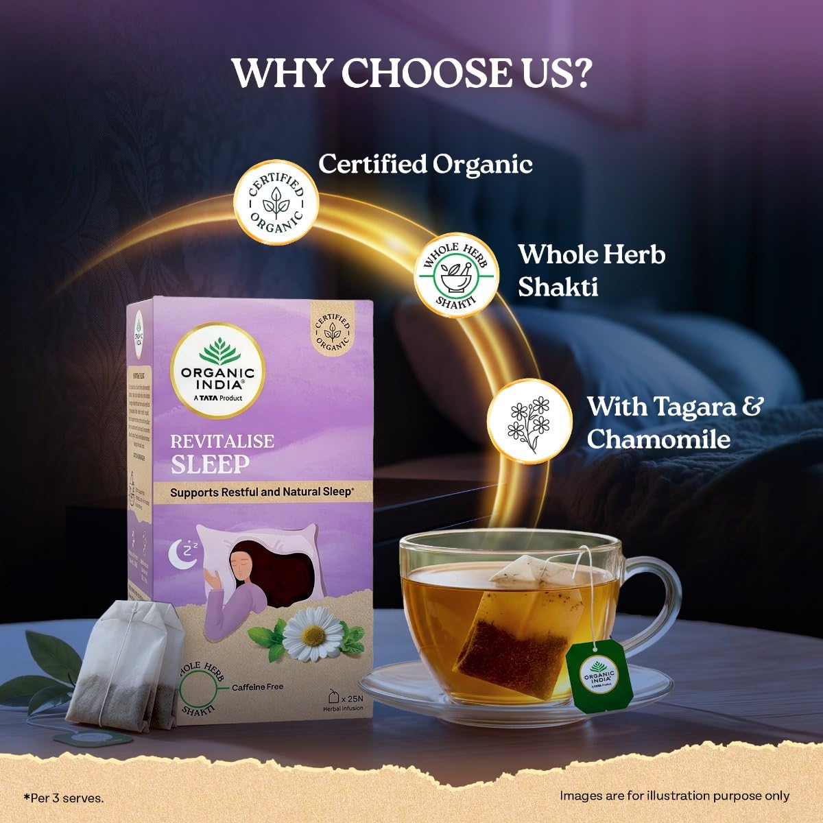 Organic India Revitalise Sleep Teabags - 25 Teabags