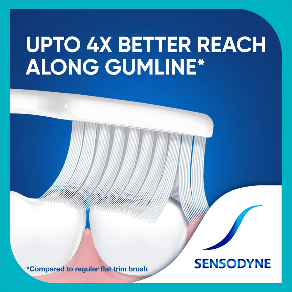 Sensodyne Deep Clean Toothbrush | Extra Soft Bristles Tooth Brush | Effective Cleaning, Gentle on Teeth, Toothbrush Set Pack of 3 (Buy 2 Get 1 Free)