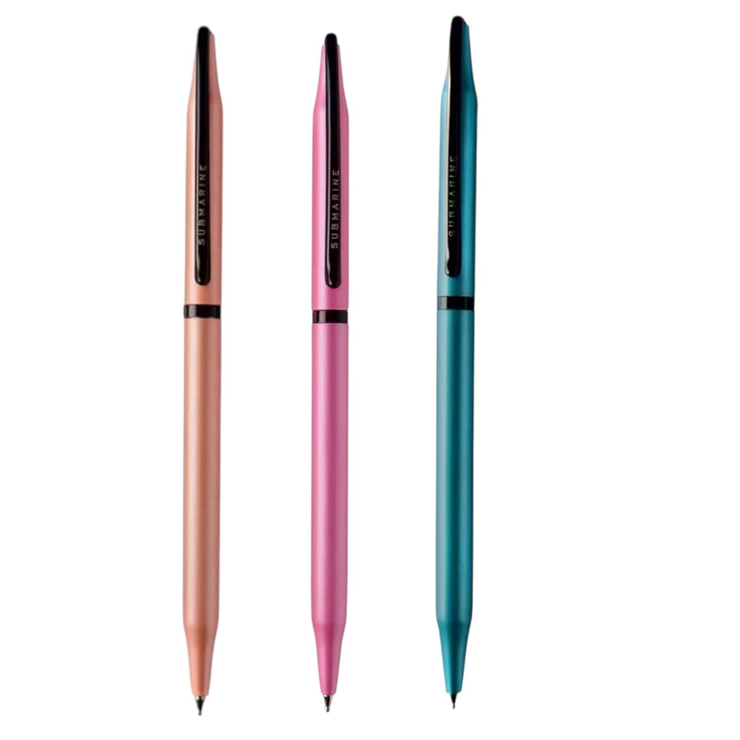 Submarine 989 Chanakya Sleek Premium Ball Pens, multicolours (Pack of 3)