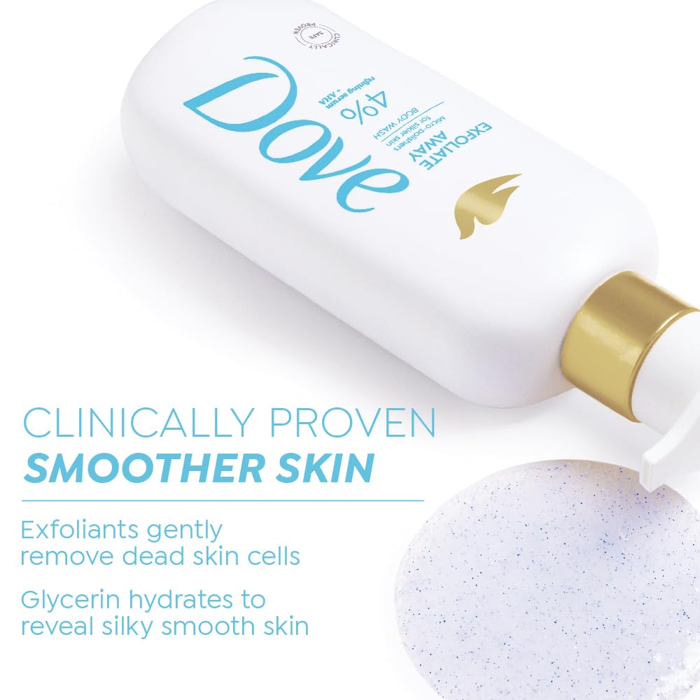 Dove Exfoliate Away Serum Body Wash with 4% Refining Serum + AHA - 300 ml