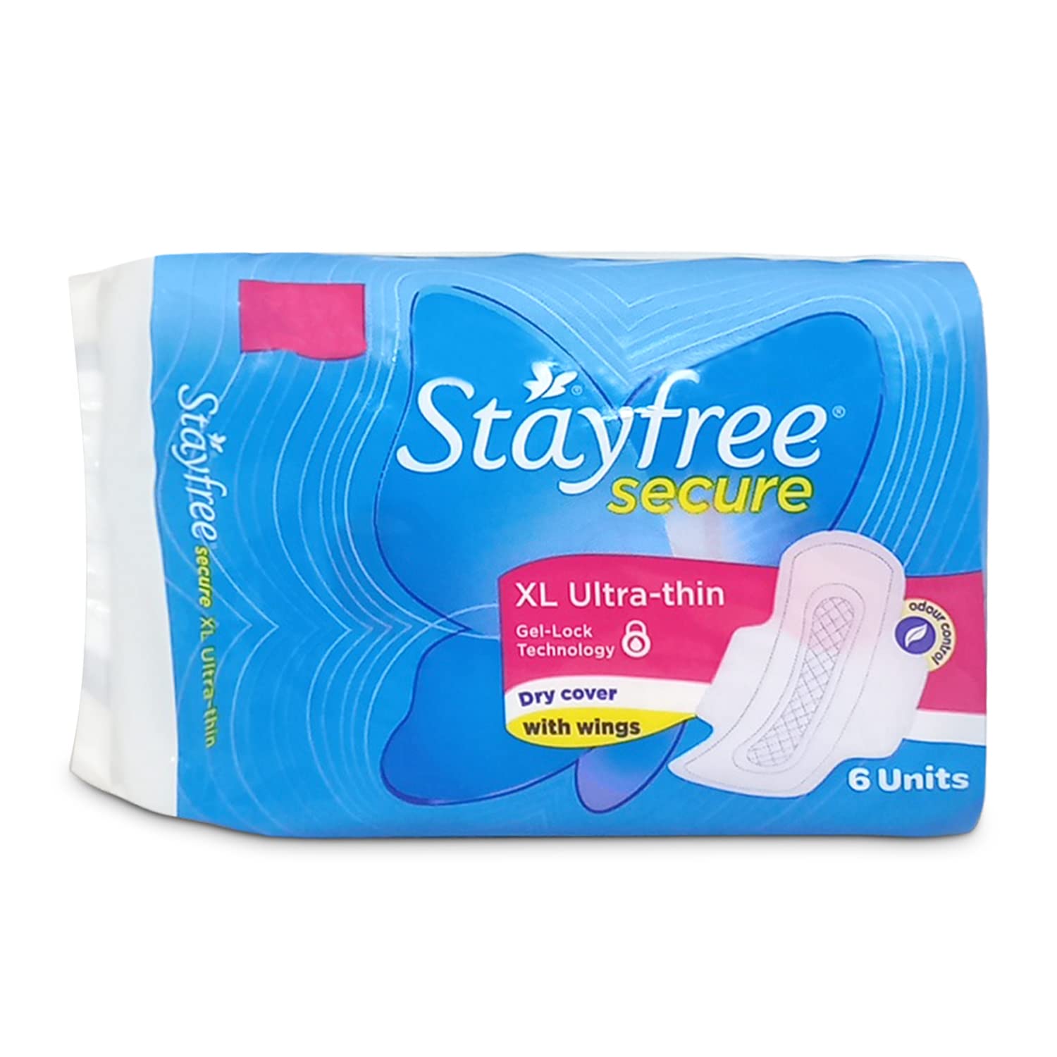 Stayfree Secure Xl 6 Ultra Thin Sanitary Napkins With Wings