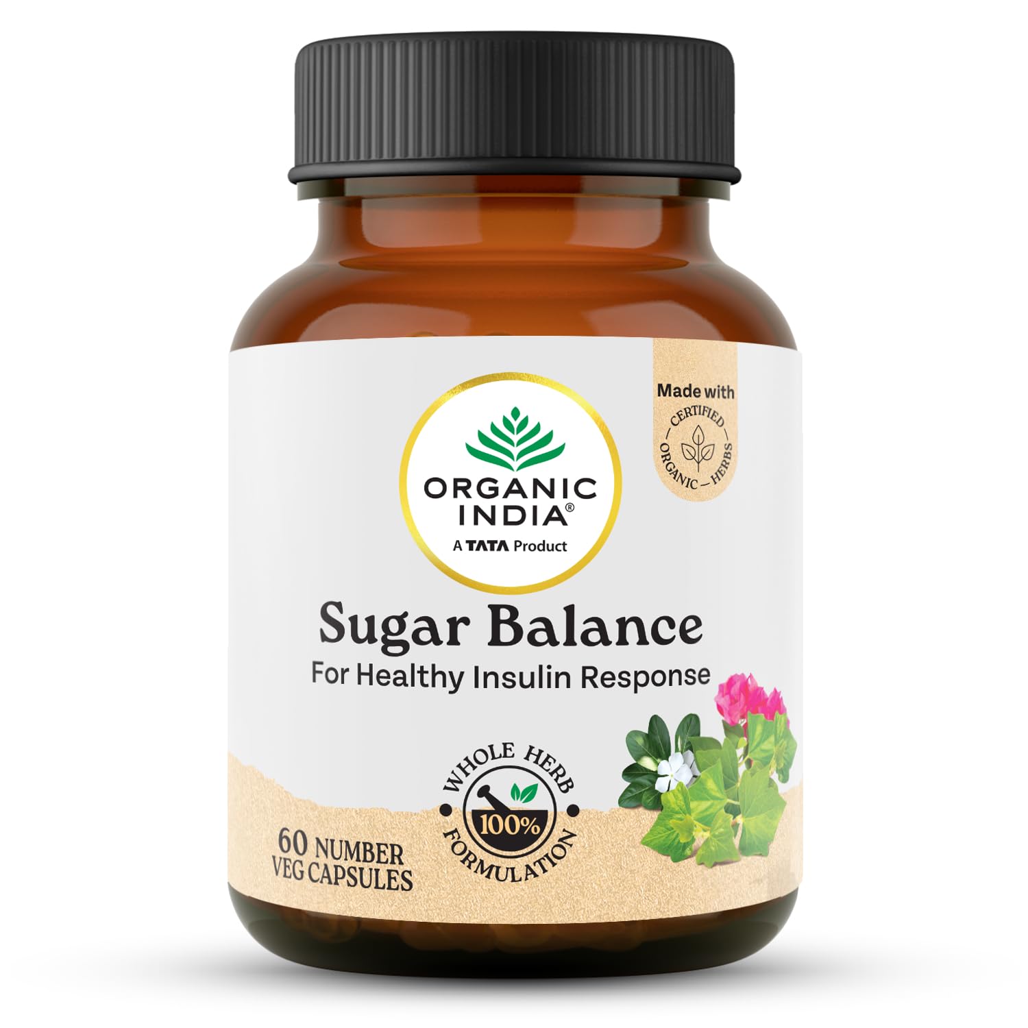 Organic India Sugar Balance Veg 60 Capsule | Supports Healthy Insulin Response