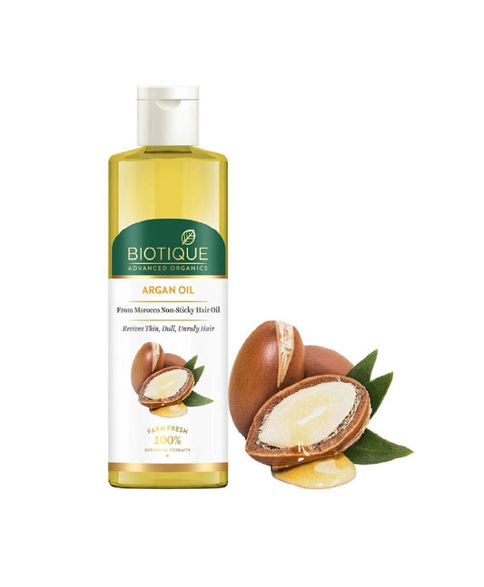 Biotique Advanced Organics Argan Oil From Morocco Non-sticky Hair Oil - 200 ml