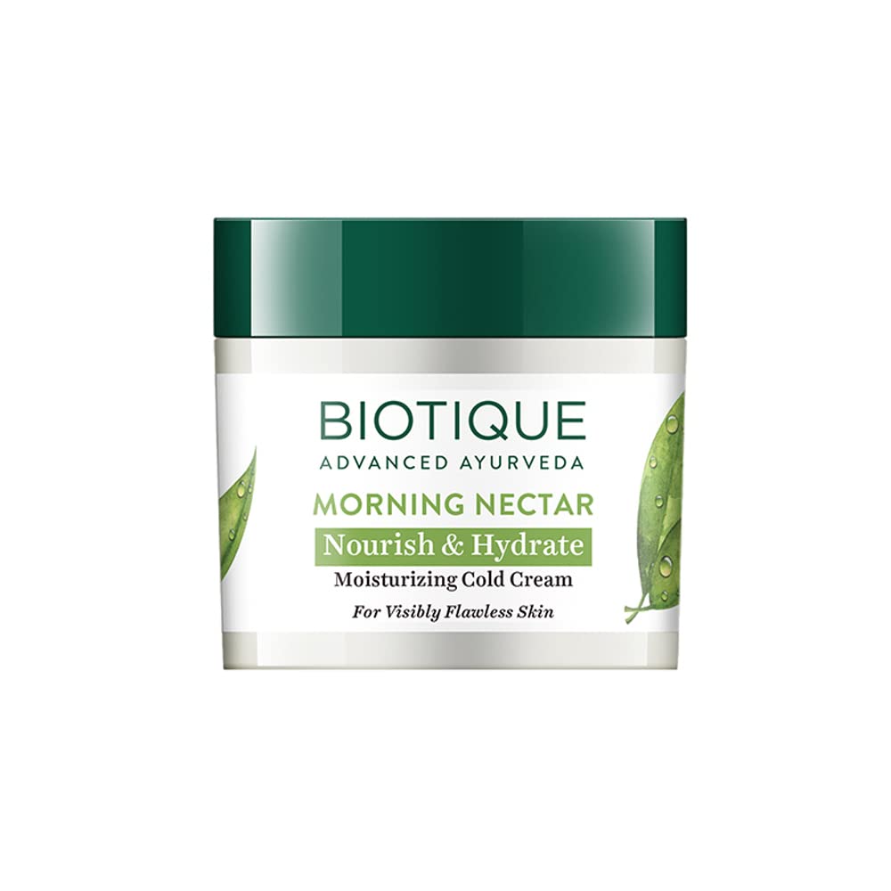 Biotique Morning Nectar Nourish & Hydrate Moisturizing Cold Cream For Visibly Flawless Skin, 50g