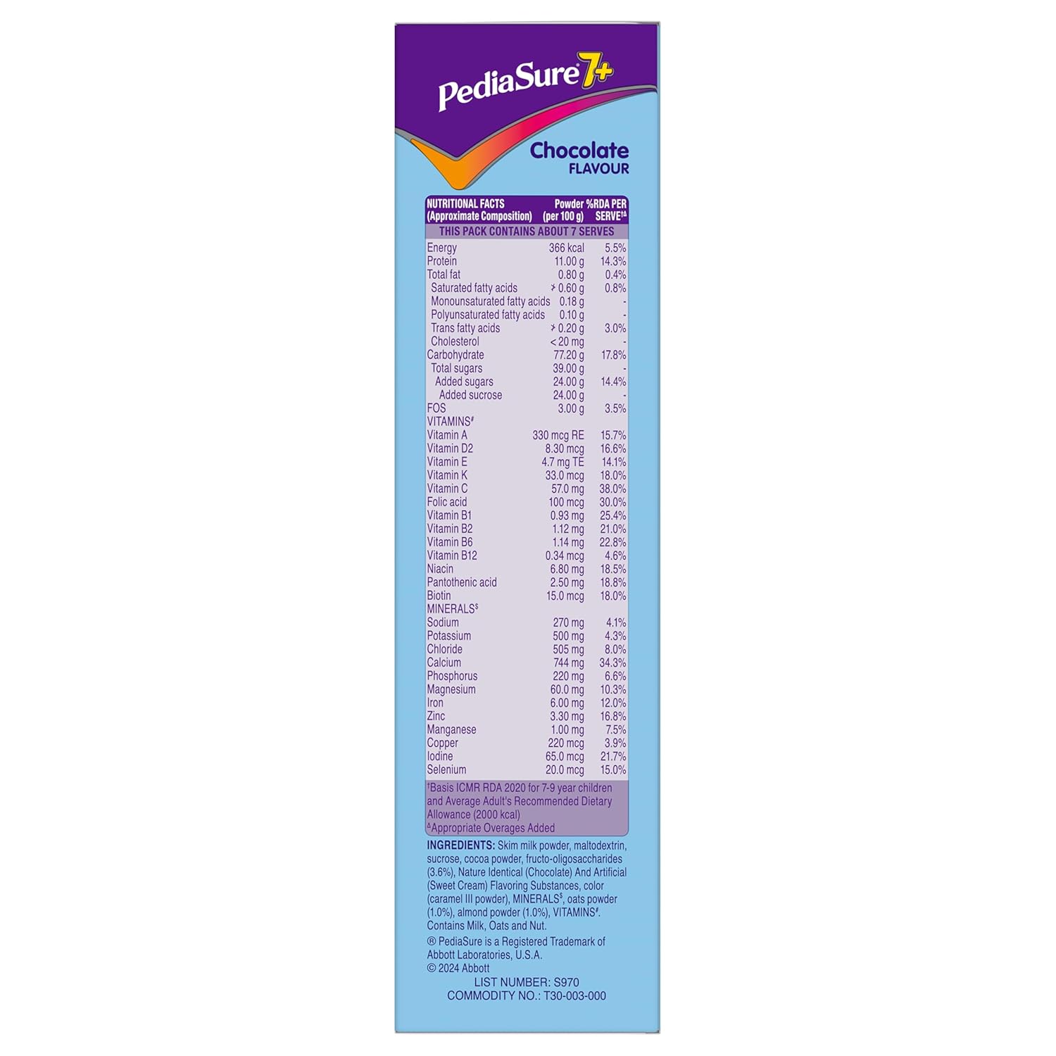 PediaSure 7+ Specialized Nutrition Drink Chocolate Powder 200gm