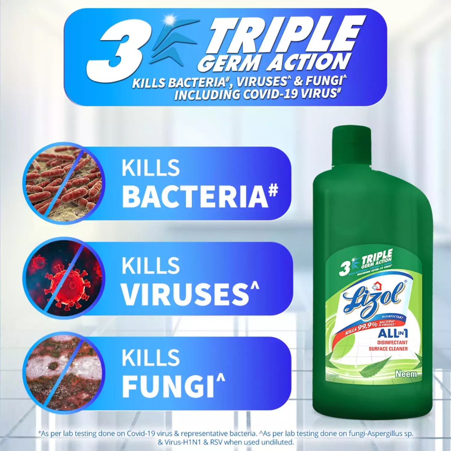 Lizol Disinfectant Floor Cleaner (Neem) - 975Ml