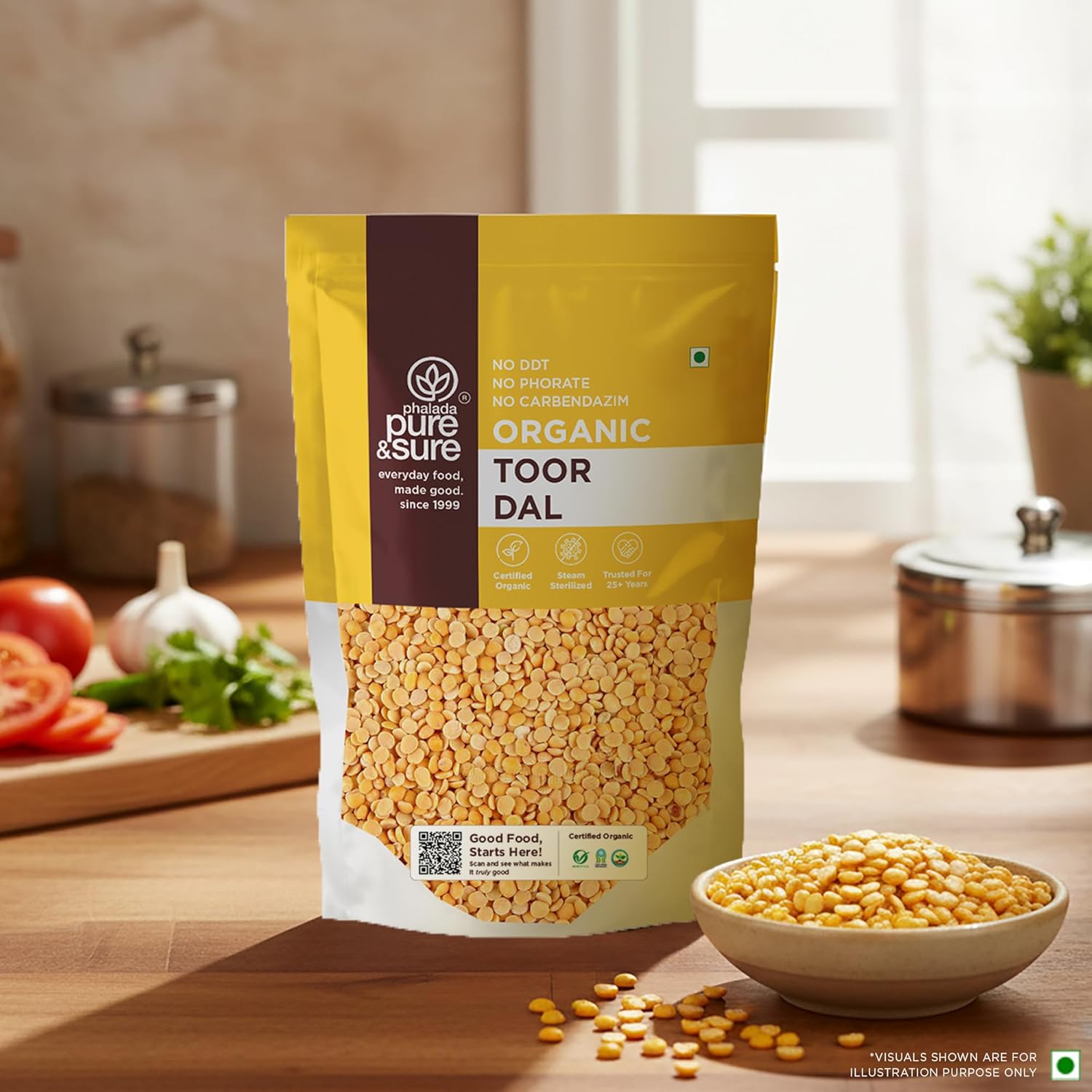 Pure & Sure Organic Toor Dal - 500 gm
