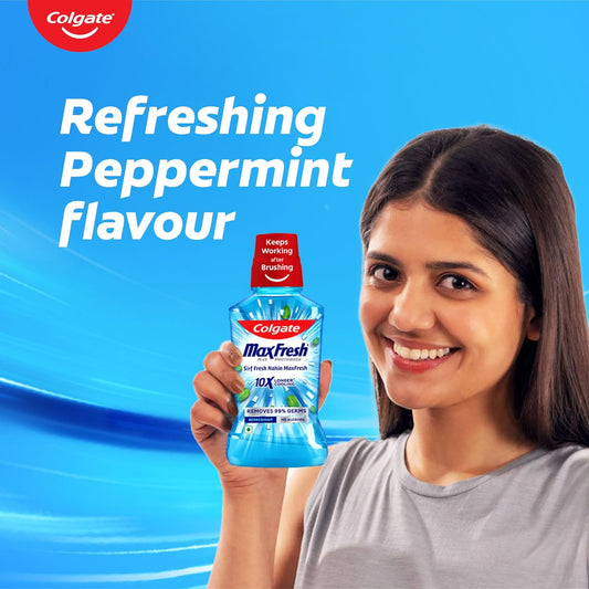 Colgate Plax Pepper Mint Mouthwash, 0% Alcohol - 500 Ml