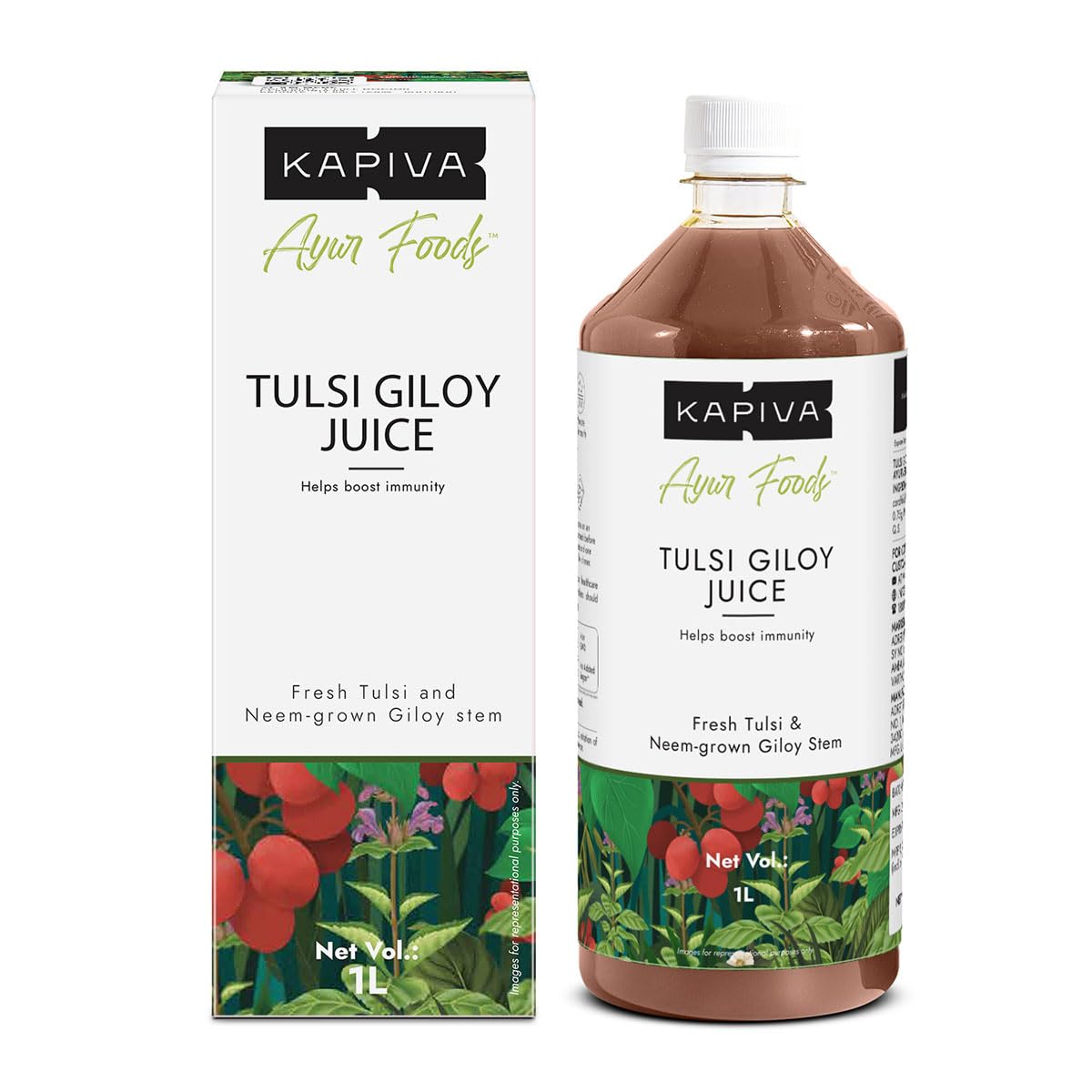 Kapiva Ayurveda Wild Tulsi Giloy Juice - 1L