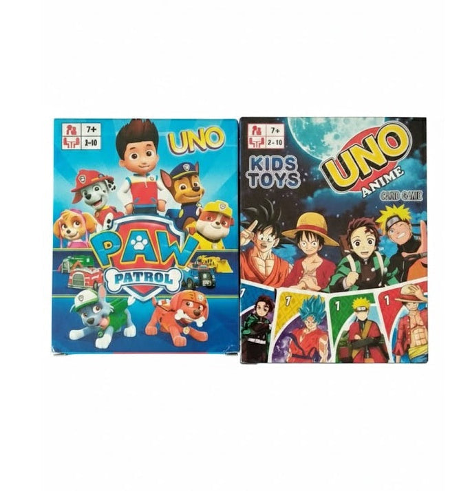 UNO Anime and UNO Paw Petrol Card Game Combo Play With Friends & Family