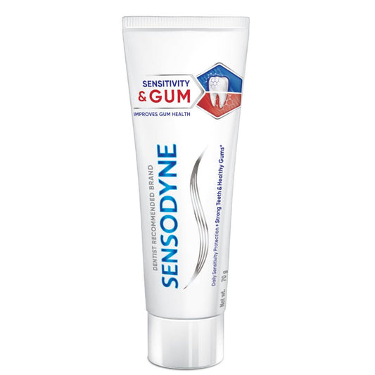 Sensodyne Toothpaste Sensitivity and Gum| Daily Sensitivity and Gum Protection Tooth Paste Pack of 1 - 70gm | Dentist Recommended |