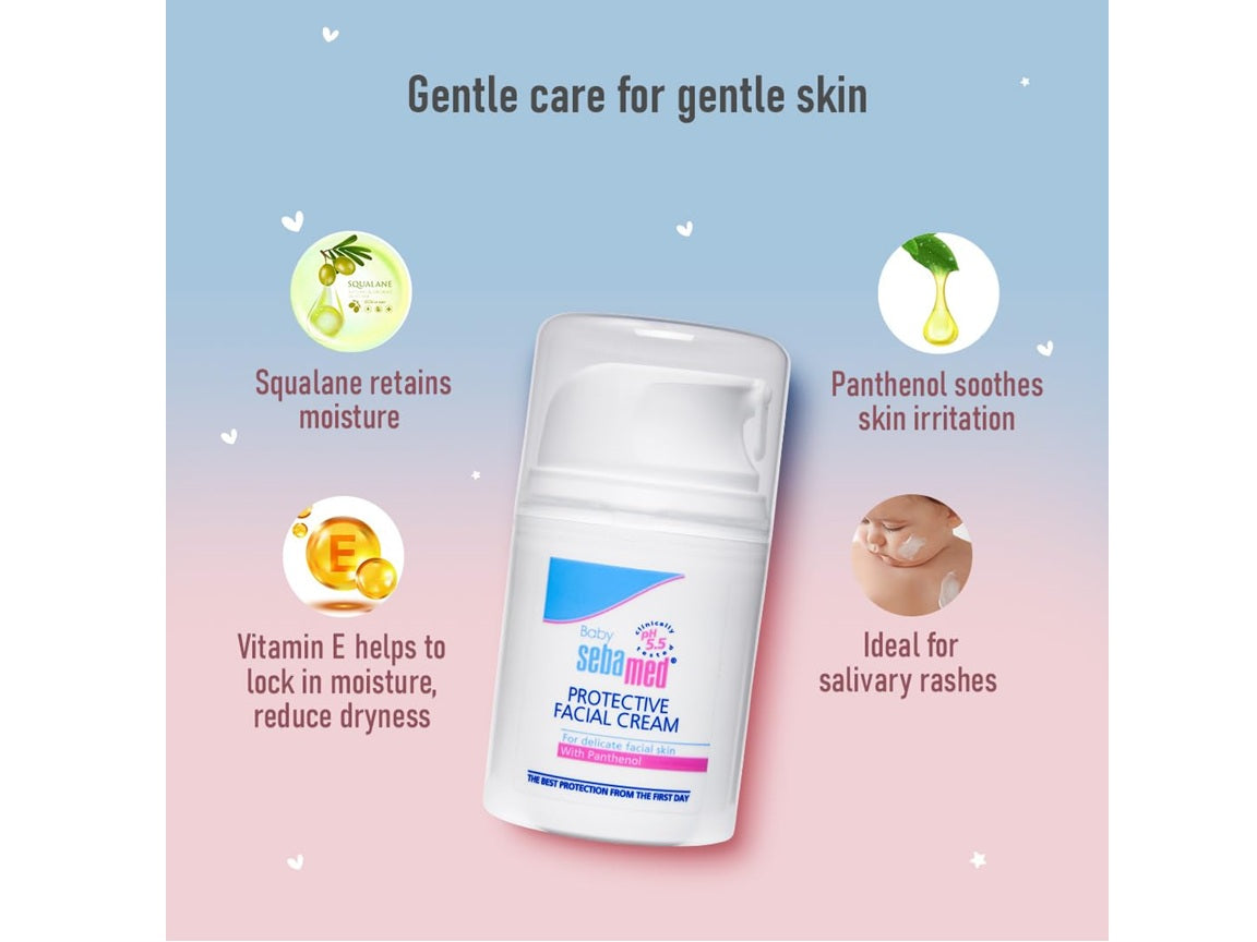 Sebamed Baby Protective Facial Cream With Vitamin E For Soft Skin 50 ml