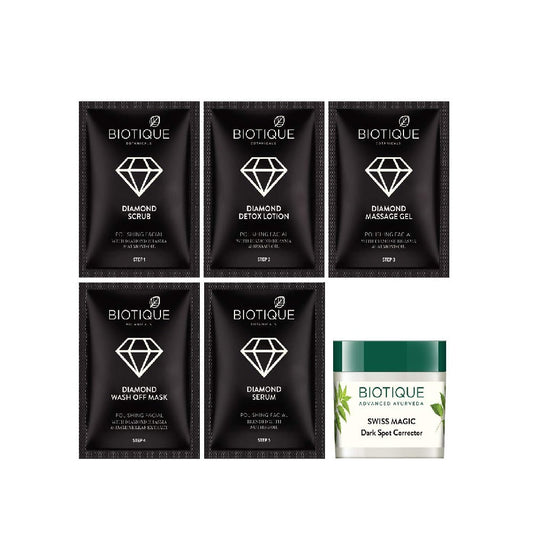 Biotique Diamond Instant Bright & Radiant Complexion Facial Kit, 65g