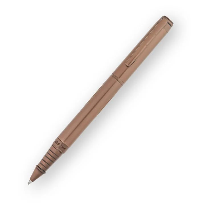 Swissbrand Legacy 2502 Premium – Matte Brown Lacquer Finish, Smooth Writing, Elegant Gift Pen, Black Ink (Roller Pen)