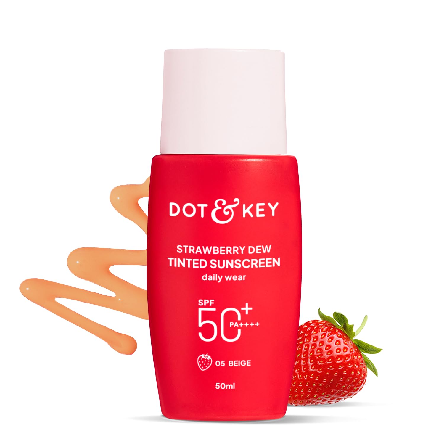 Dot & Key Strawberry Dew Tinted Sunscreen SPF 50+ PA++++ 03 Sand - 50 ml