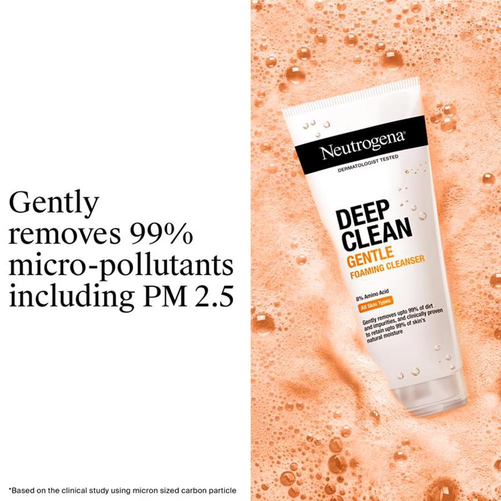 Neutrogena Deep Clean Gentle Foaming Cleanser - Moisturizing Face Wash 50gm