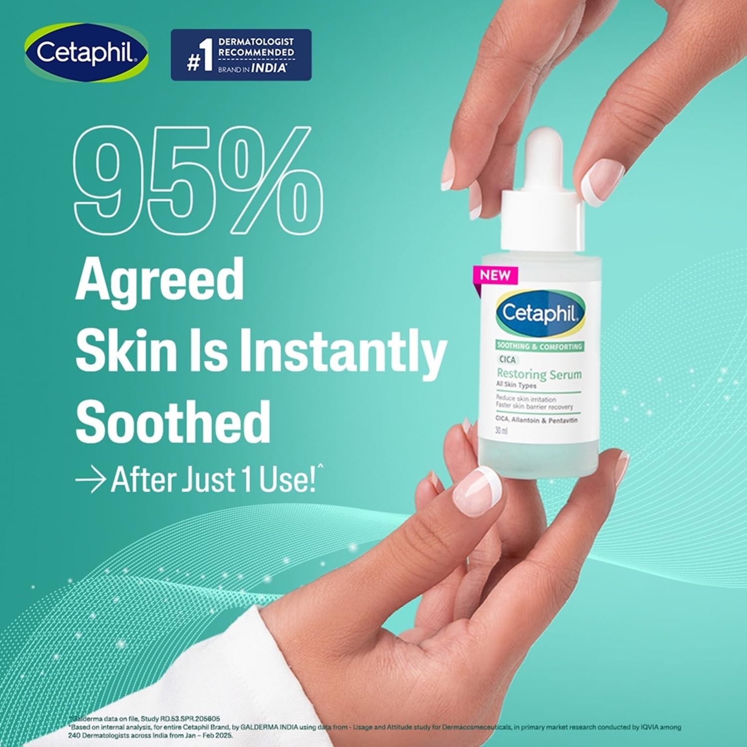 Cetaphil CICA Serum, Faster Barrier Recovery, Reduces Irritation - 30 ml