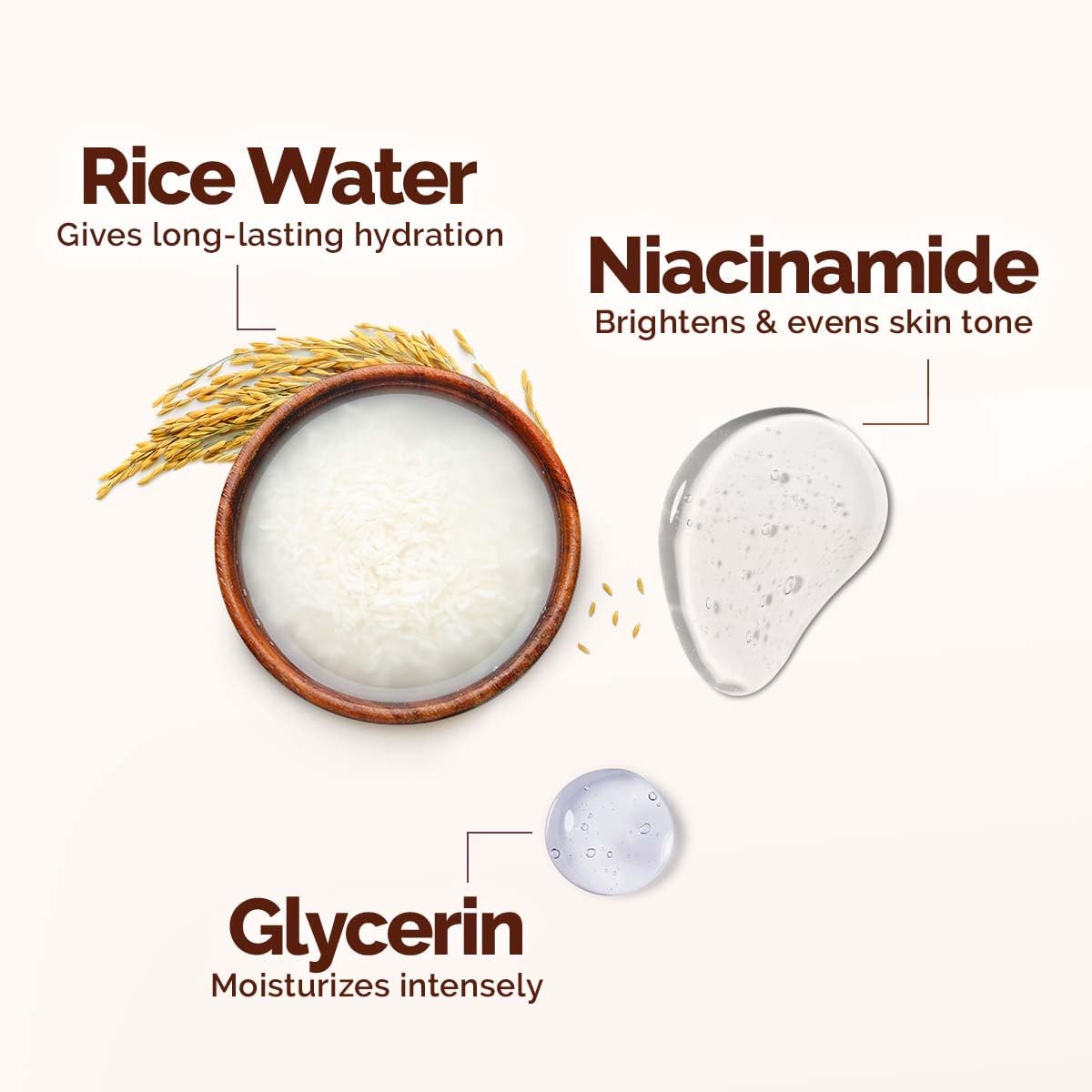 Mamaearth Rice Dewy Bright Light Moisturizing Cream with Rice Water & Niacinamide For Glass-Skin - 50 gm