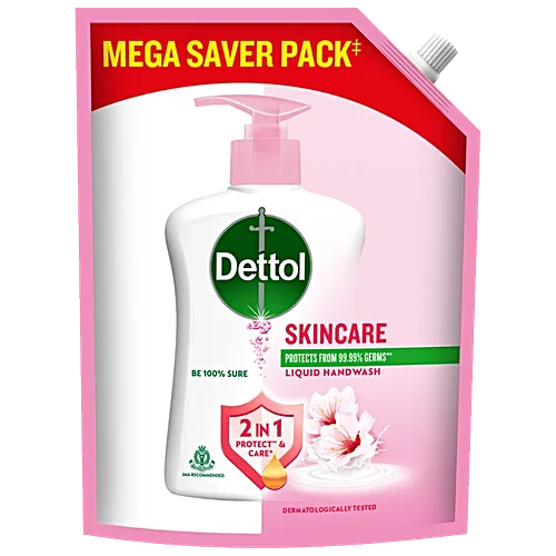 Dettol Skincare Liquid Handwash Refill, 1350 ml Pouch