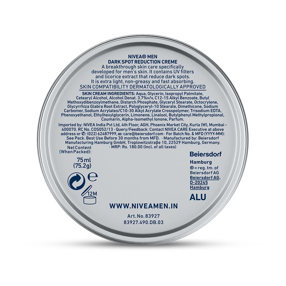 Nivea Men Dark Spot Reduction Crème - 75 ml