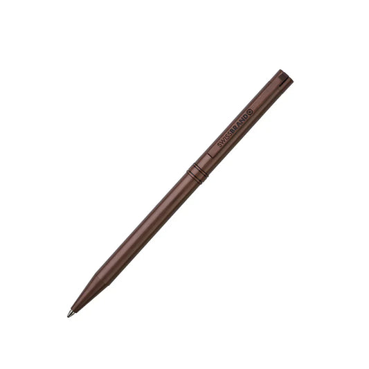 SWISSBRAND Glide 2531 Matte brown Ballpoint Pen with brown trim.