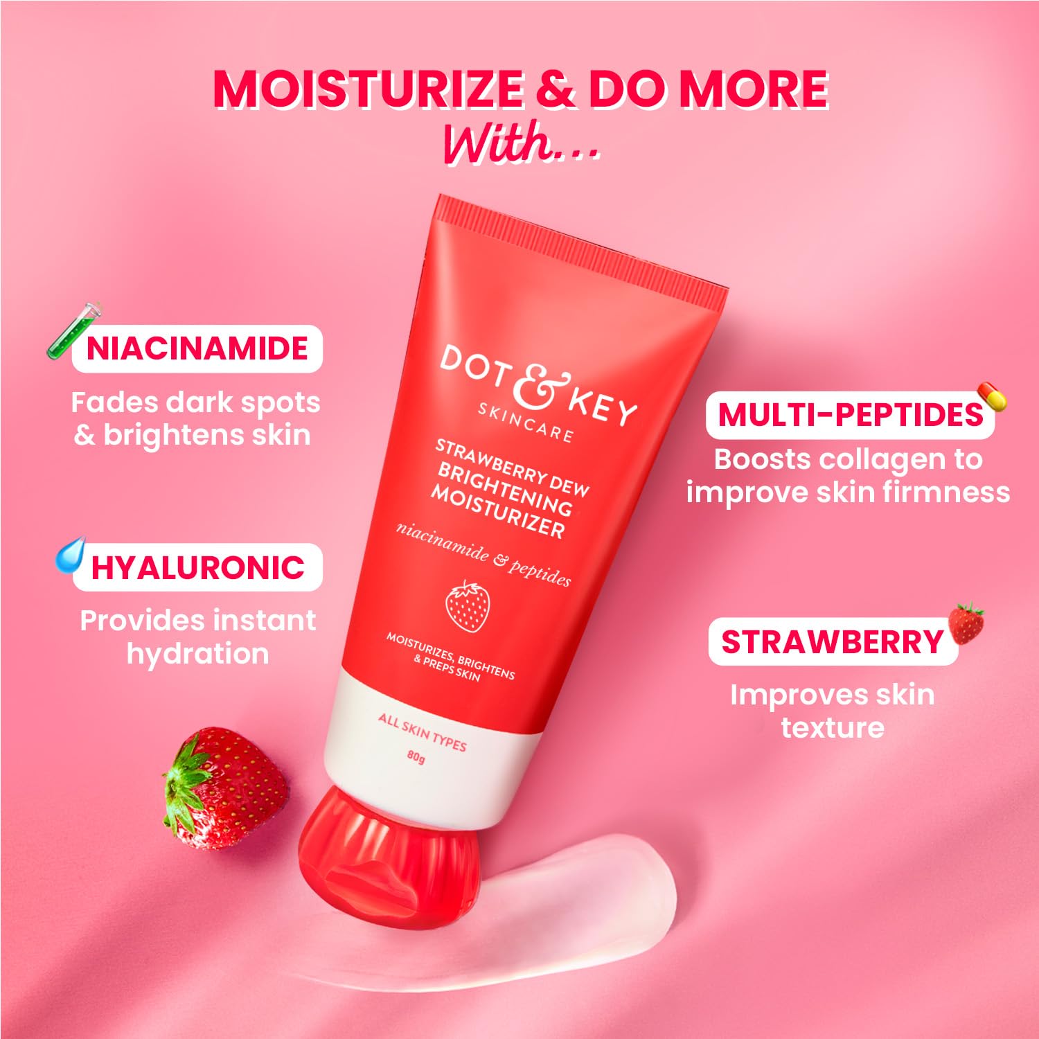 Dot & Key Strawberry Brightening Moisturizer - 80 gm