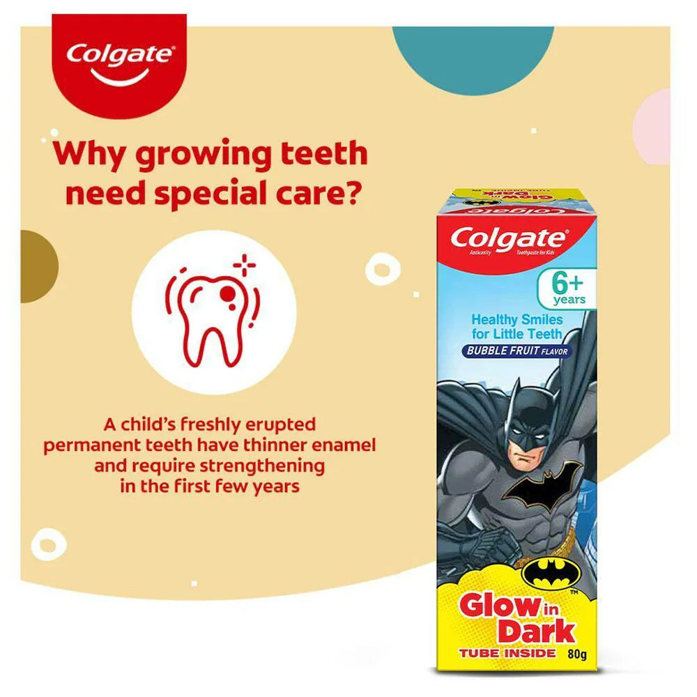 Colgate Batman Bubble Fruit Flavour Kids Toothpaste 80 g (6+Y)