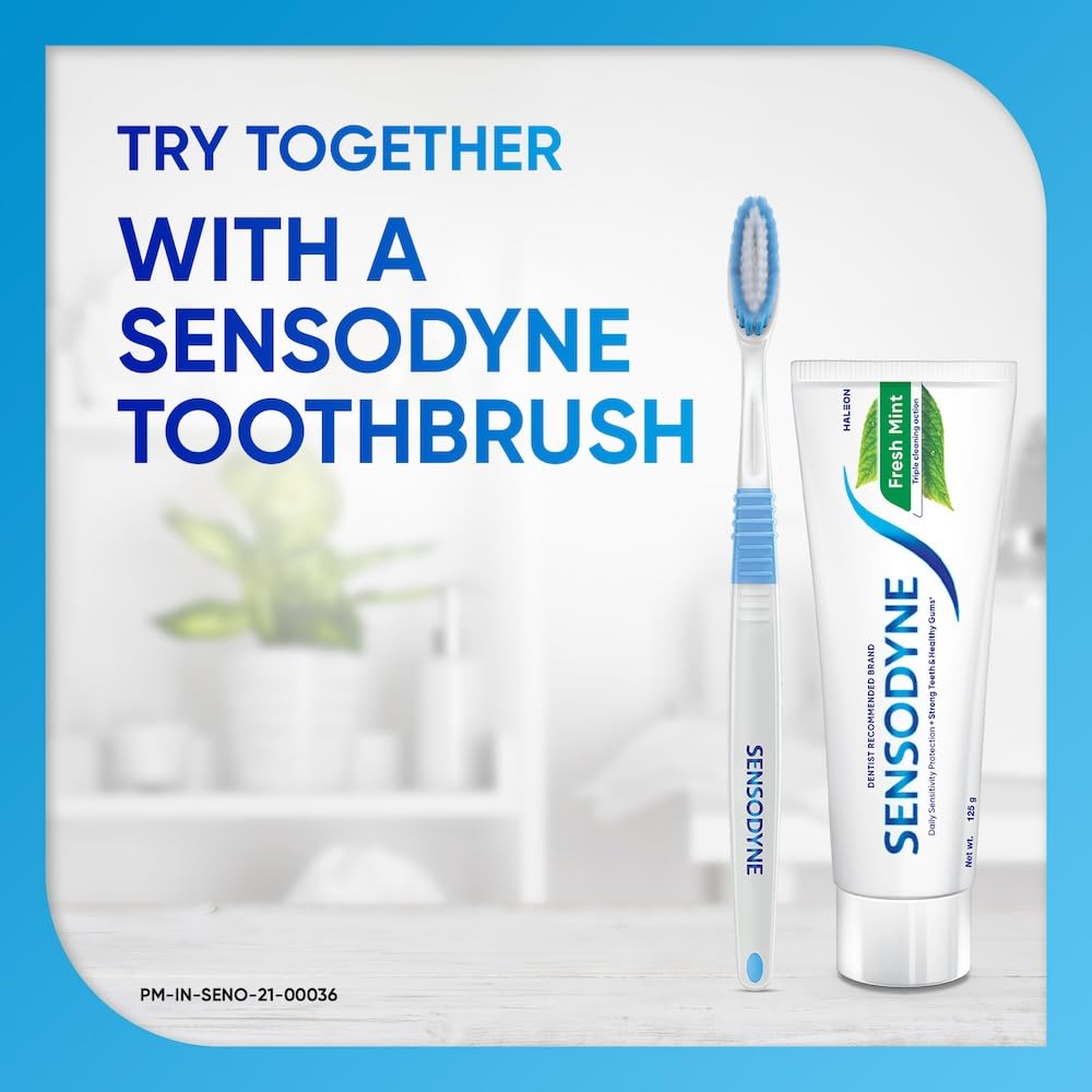 Sensodyne Toothpaste Fresh Mint|Daily Sensitivity Relief Tooth Paste Combo Pack - 250gm (125gm x 2) |