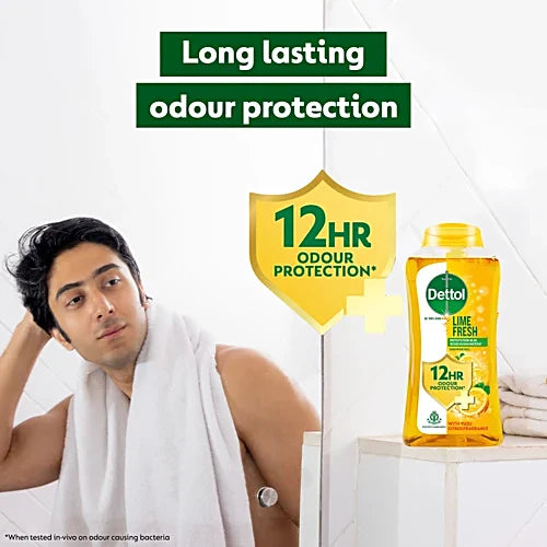 Dettol Icy Cool Shower Gel Bottle For Men - Menthol & Eucalyptus Fragrance, 250 ml