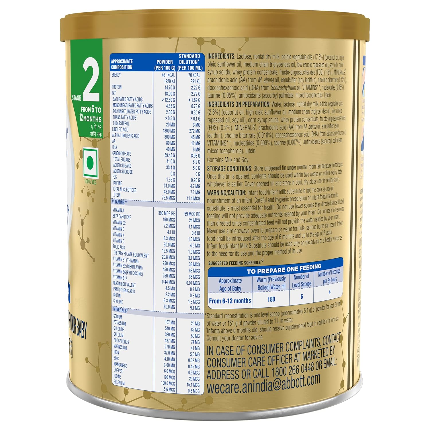 Similac Infant Plus Stage 2 Follow-Up Formula Powder from 6 to 12 Months 400G Tin