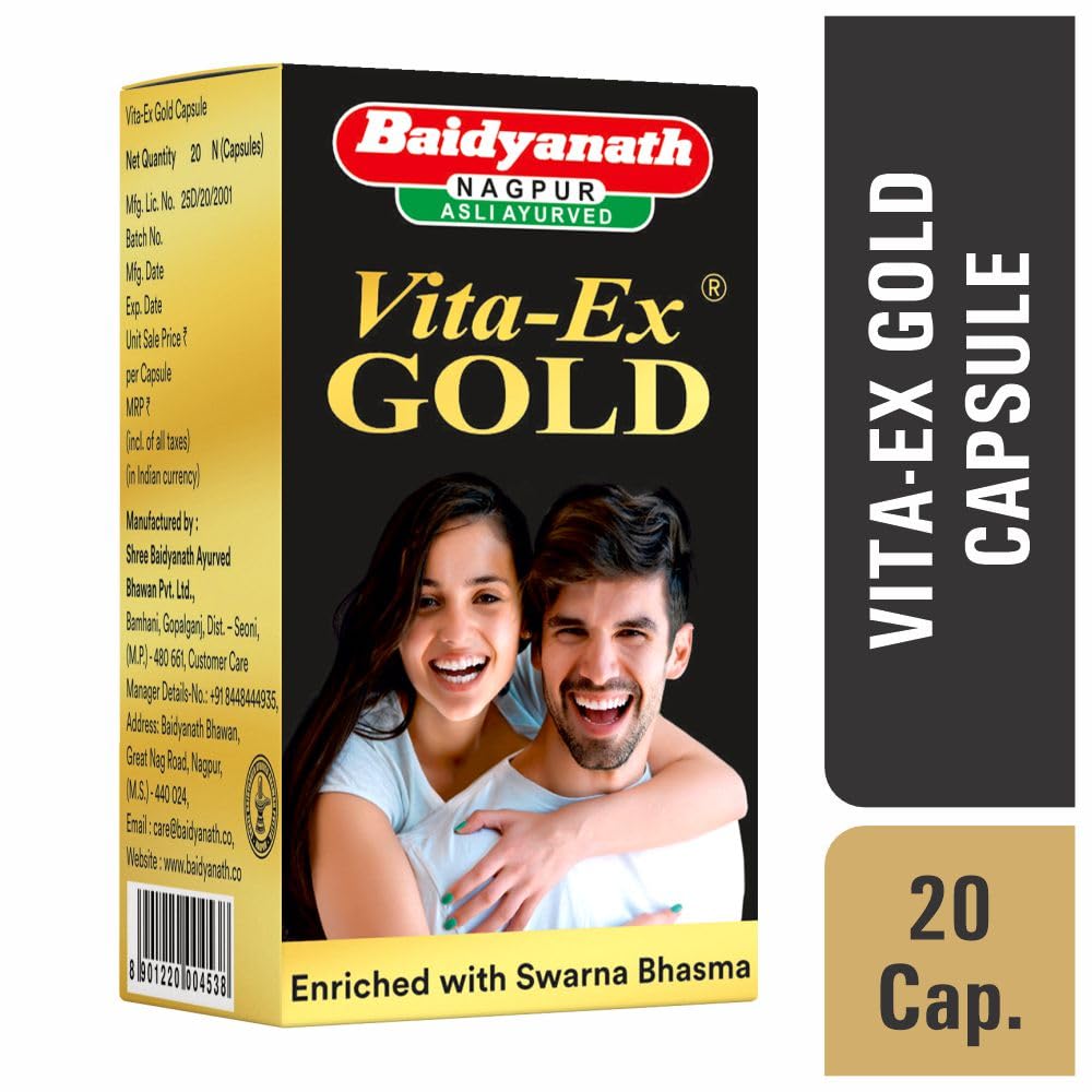 Baidyanath Vita Ex Gold Plus Capsules - 20 caps