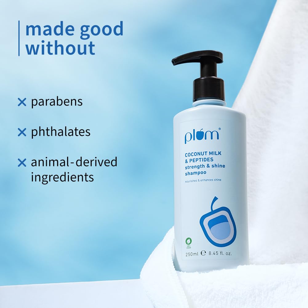 Plum Coconut Milk & Peptides Shampoo For Soft, Shiny Hair - 250 ml
