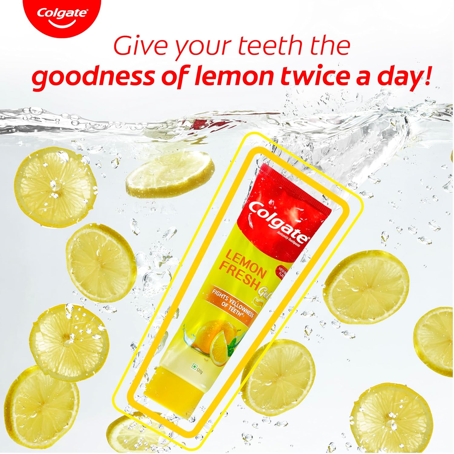 Colgate Lemon Fresh Gel Toothpaste | Tooth Paste Fights Yellowness of Teeth | Colgate Paste Toothpaste with New Fresh Flavor (240gm)
