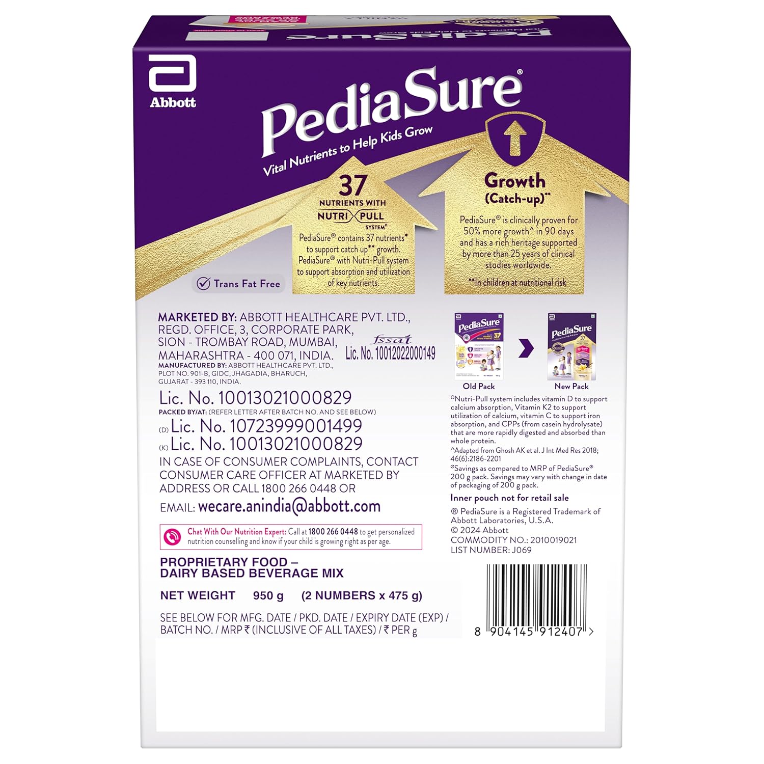 Pediasure Nutritional Drink Powder Vanilla 950gm