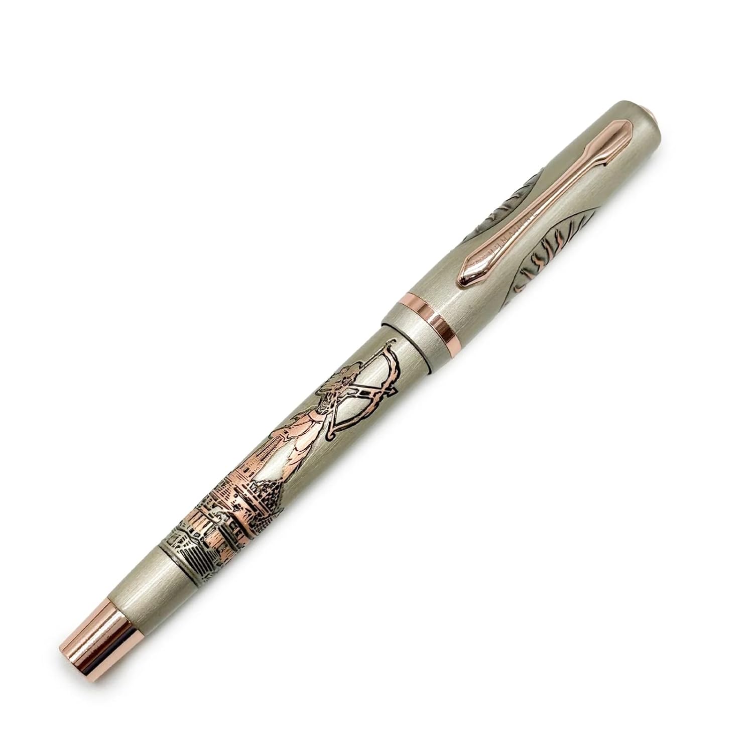 Submarine Divine 1067 Ram Bhagwan Etched Premium rose gold and gold roller pen
