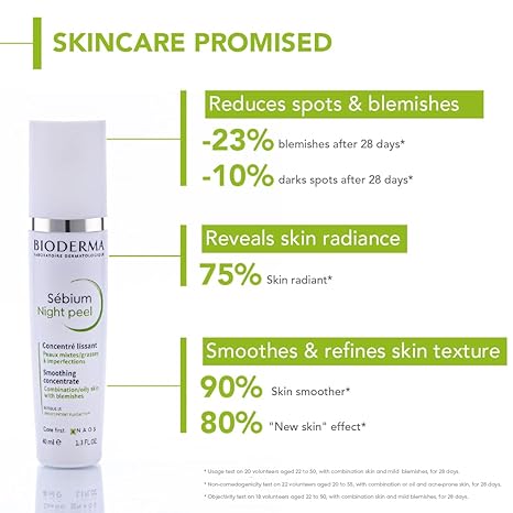 Bioderma Sebium Night Peel Smoothing Concentrate Cream - 40 ml