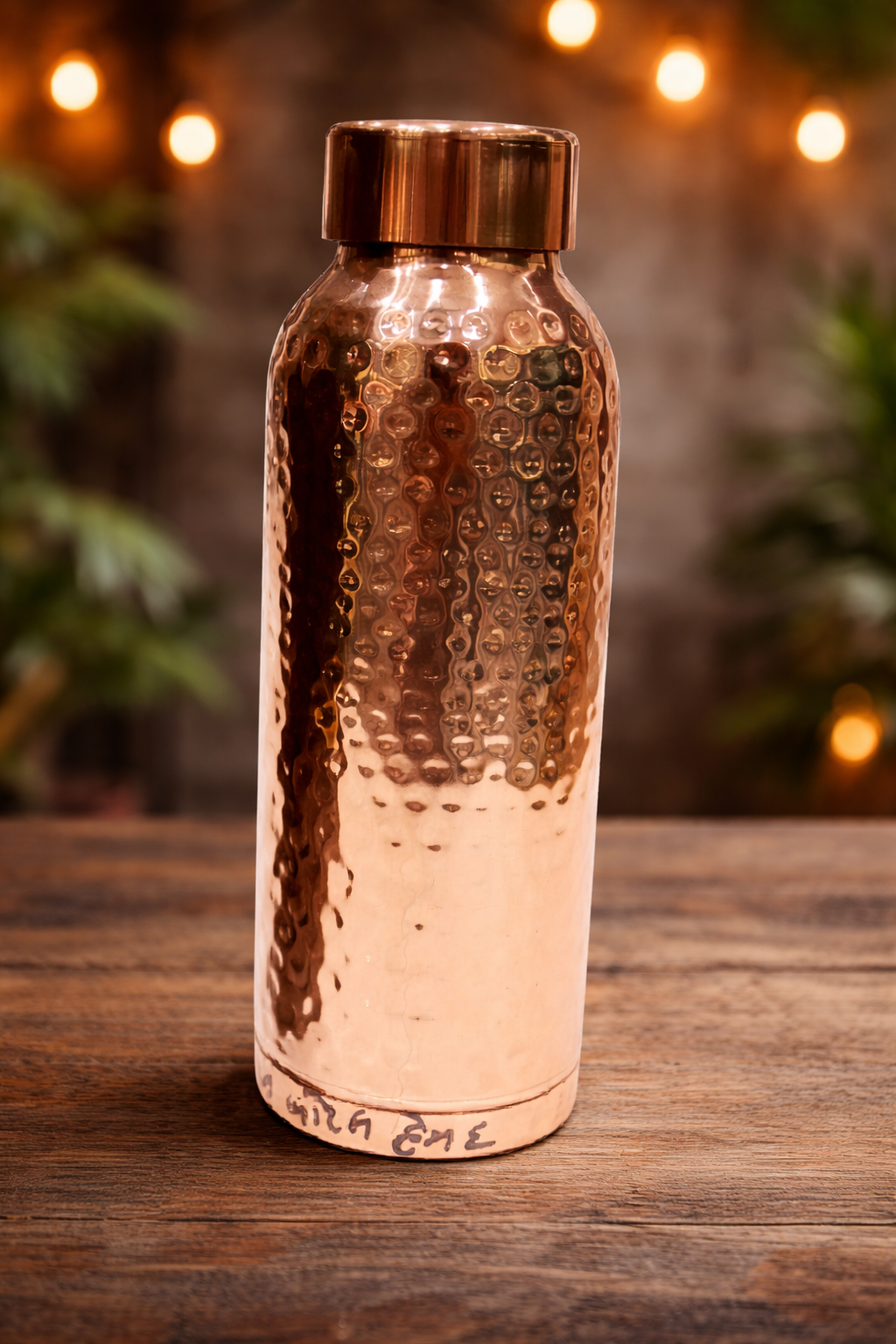 Premium Hammered Copper Water Bottle – 100% Pure Food Grade Ayurvedic Drinking Bottle with Leakproof Cap