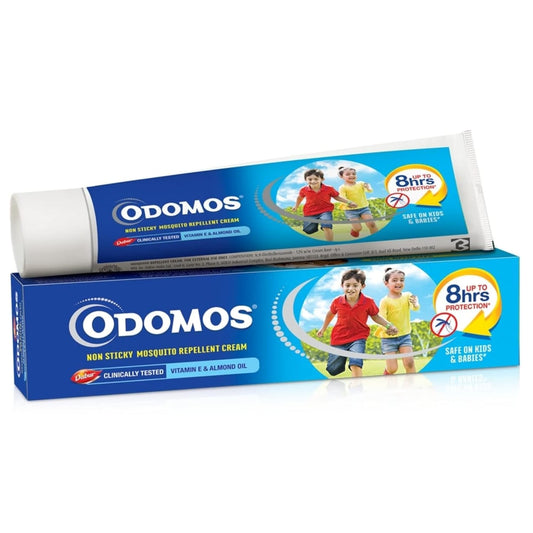 Dabur Odomos Non-Sticky Mosquito Repellent Cream With Vitamin E & Almond - 50 gm - Pack of 1