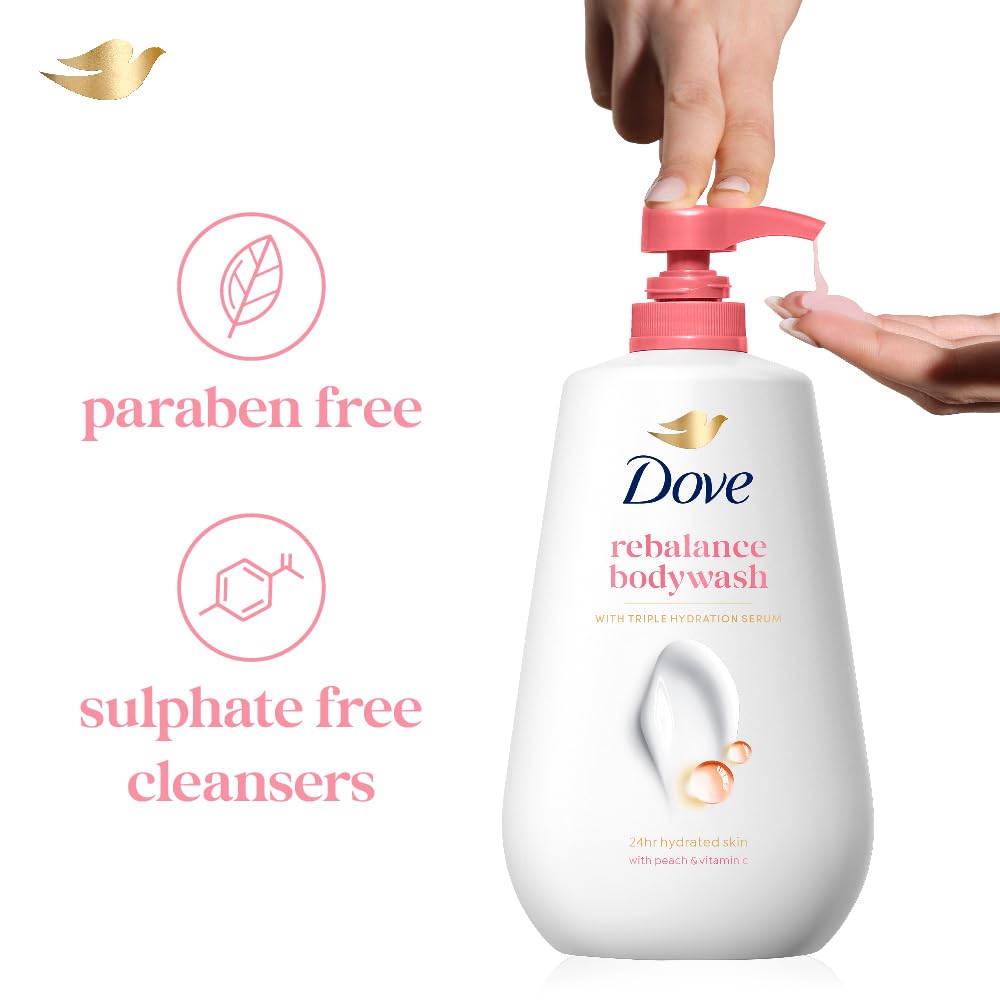 Dove Revitalizing Body Wash With Scented Peach And Vitamin C - 800 ml