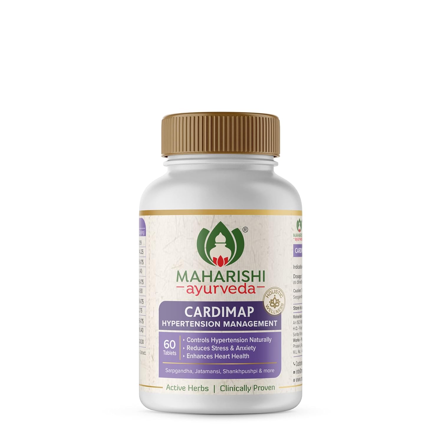 Maharishi Ayurveda Cardimap | Helps Normalises Blood Pressure Naturally Tab - 60