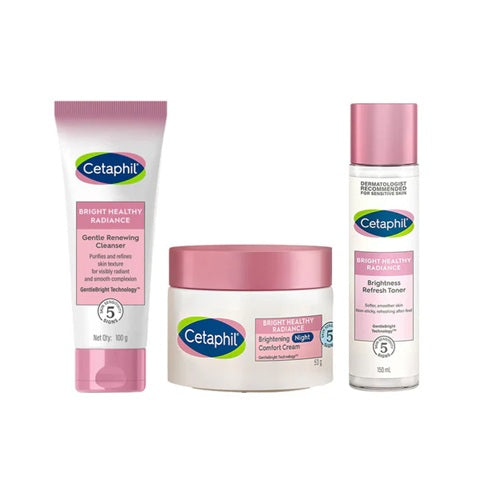 Cetaphil Bright Healthy Radiance Night Care Regime - Combo - 100gm + 50gm + 150ml