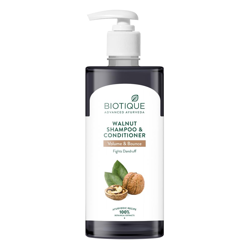 Biotique Bio Walnut Volume and Bounce Shampoo and Conditioner | 500 ml
