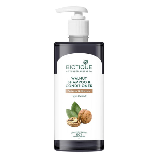Biotique Bio Walnut Volume and Bounce Shampoo and Conditioner | 500 ml
