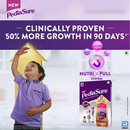 Pediasure Health and Nutrition Drink Powder for Kids Growth Chocolate - 200gm