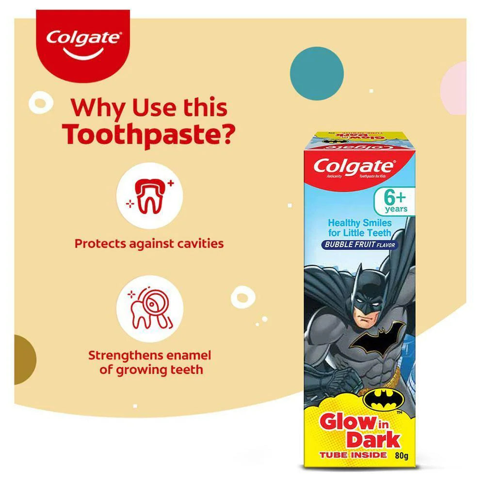 Colgate Batman Bubble Fruit Flavour Kids Toothpaste 80 g (6+Y)