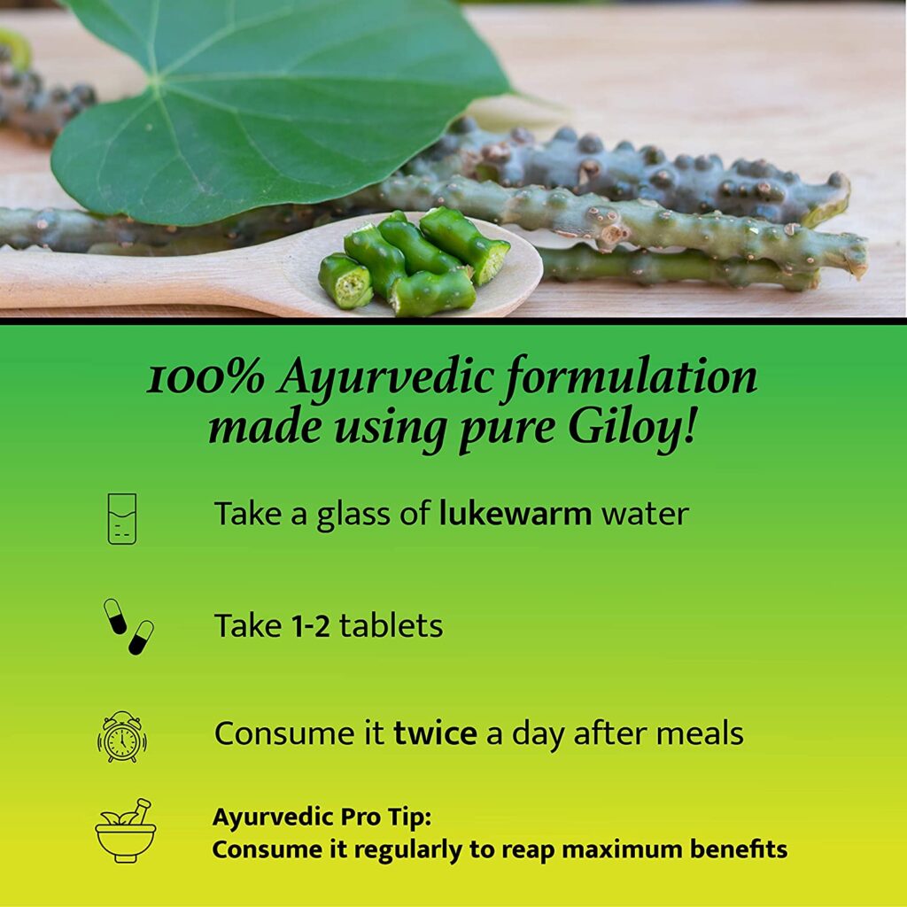 Baidyanath Guduchi (Giloy) Ghanvati – 60 Tablets For Immunity, respiratory disorders, arthritis and rheumatism